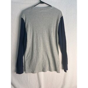 US Polo Assn Mens Waffle Knit Thermal Sleep Shirt Gray Navy Blue Long Sleeve L